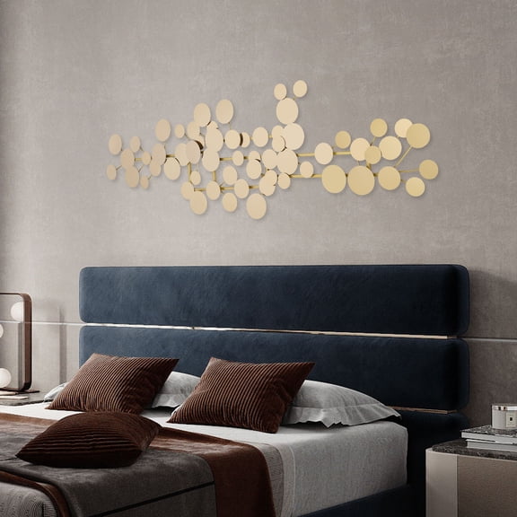 1 PCS Wall Decoration, Metal Wall Decoration, Wall-mounted Metal Art Gold Wall Decor (Gold)
