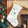 thumbnail image 5 of Coolnut Christmas Stockings 2 Pack Flower Green Leaves Xmas Stockings 17.7 inch Fireplace Hanging Stockings for Family Christmas Decoration, 5 of 6