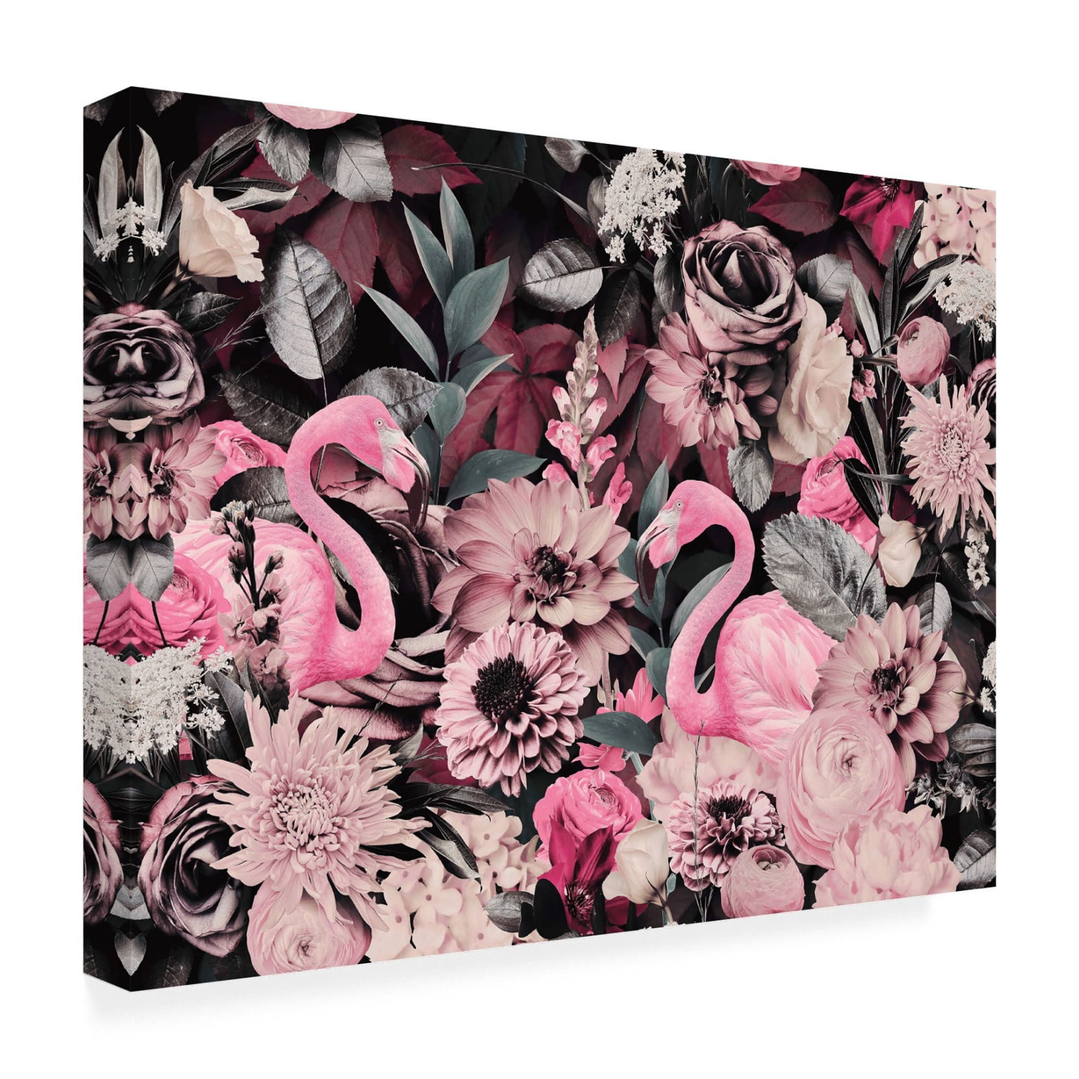 Trademark Fine Art Andrea Haase  Flamingo Garden No2 Canvas Wall Art