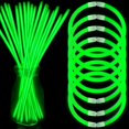 thumbnail image 1 of Nudala Pulsera De Barras Luminosas Verdes Al Por Mayor Suministros Para Fiestas Que Brillan En La Oscuridad 100 Piezas Collares De Barras Luminosas De 8 Pulgadas Con 100 Conectores Para El Día De San, 1 of 5
