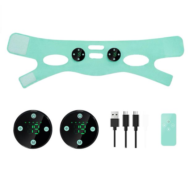 TQEHS Masajeador de cabeza EMS para relajación facial con carga USB, correa adelgazante facial, lifting facial K7O7