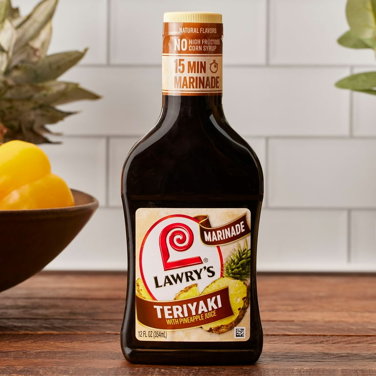 Lawry's Teriyaki Marinade with Pineapple Juice and Garlic, 12 fl