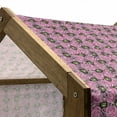 thumbnail image 5 of Garden Art Pet House, Roses and Gerbera Flowers Pattern Illustration with Botanical Inspirations, Outdoor & Indoor Portable Dog Kennel with Pillow and Cover, 5 Sizes, Pink Pale Green, by Ambesonne, 5 of 5