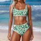 thumbnail image 1 of WILLBEST Traje De Baño De Mujer Natación Elegante Conjunto De Traje De Baño Tankini Con Estampado Floral Azul Con Ribete De Encaje Y Cubierta Para Mujer Fiesta De Piscina De Playa De Verano, 1 of 3