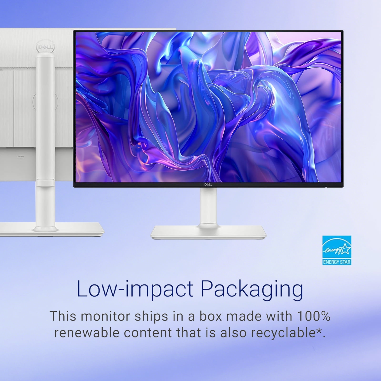 Dell 27-inch QHD (2560 x 1440) 100Hz IPS Monitor with TÜV Eye Comfort, AMD FreeSync, Dual 5W Speakers, Height/Tilt/Swivel/Pivot Stand, HDMI/DisplayPort, Ash White