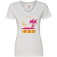 thumbnail image 3 of Inktastic Aruba Apparel for Cruise Women's V-Neck T-Shirt, 3 of 5