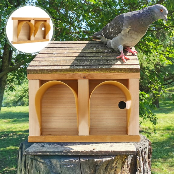 OUNONA Wooden Cage Door with ABS Frame and Stylish European Light Brown Design for Bird Cages