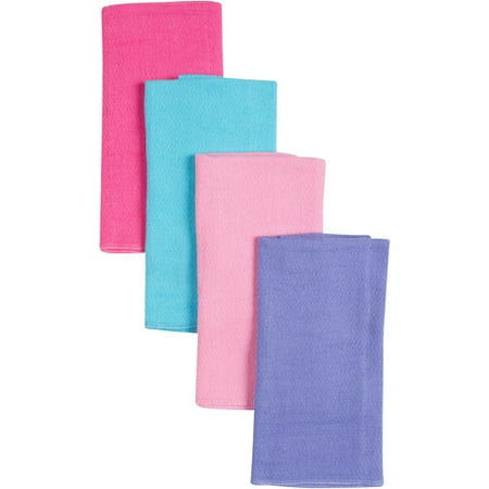 Gerber Girl Solid Prefold Diaper Burp Cloths, 4 count