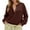 Coffee, variant on Summer Cardigan Women's Knit Cardigan Long Sleeve Open Front Sweater Soft Comfortable Fall Winter Cozy Oversized French Style Casual Outerwear Red S