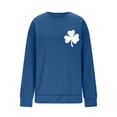 thumbnail image 4 of Pounoo St. Patricks Day Long Sleeve Shirts for Women Oversized Letter Print Crewneck Irish Sweatshirts Saint Patty's Pullover Tops Gift, 4 of 6