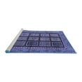 thumbnail image 2 of Ahgly Company Machine Washable Indoor Rectangle Abstract Blue Modern Area Rugs, 8' x 12', 2 of 4