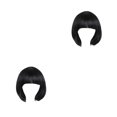 thumbnail image 2 of Guardoinrt Perruque Droite Douce Perruque Extensible Durable Confortable Cheveux Respectueux de la Peau Cosplay Quotidien Partie 2Set, 2 of 6