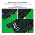 thumbnail image 2 of fastboy Protective Pool Case Durable Oxford Cloth Padded Pockets Lightweight Billiard Cue Cases Pool Cue Bag gray, 2 of 6