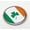 Metal Bezel, variant on Ireland Flag and Shamrock 3D Domed Round Automotive Emblem