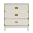 thumbnail image 3 of Weston Home Delacour 3-Drawer Gold Accent Nightstand, 3 of 7
