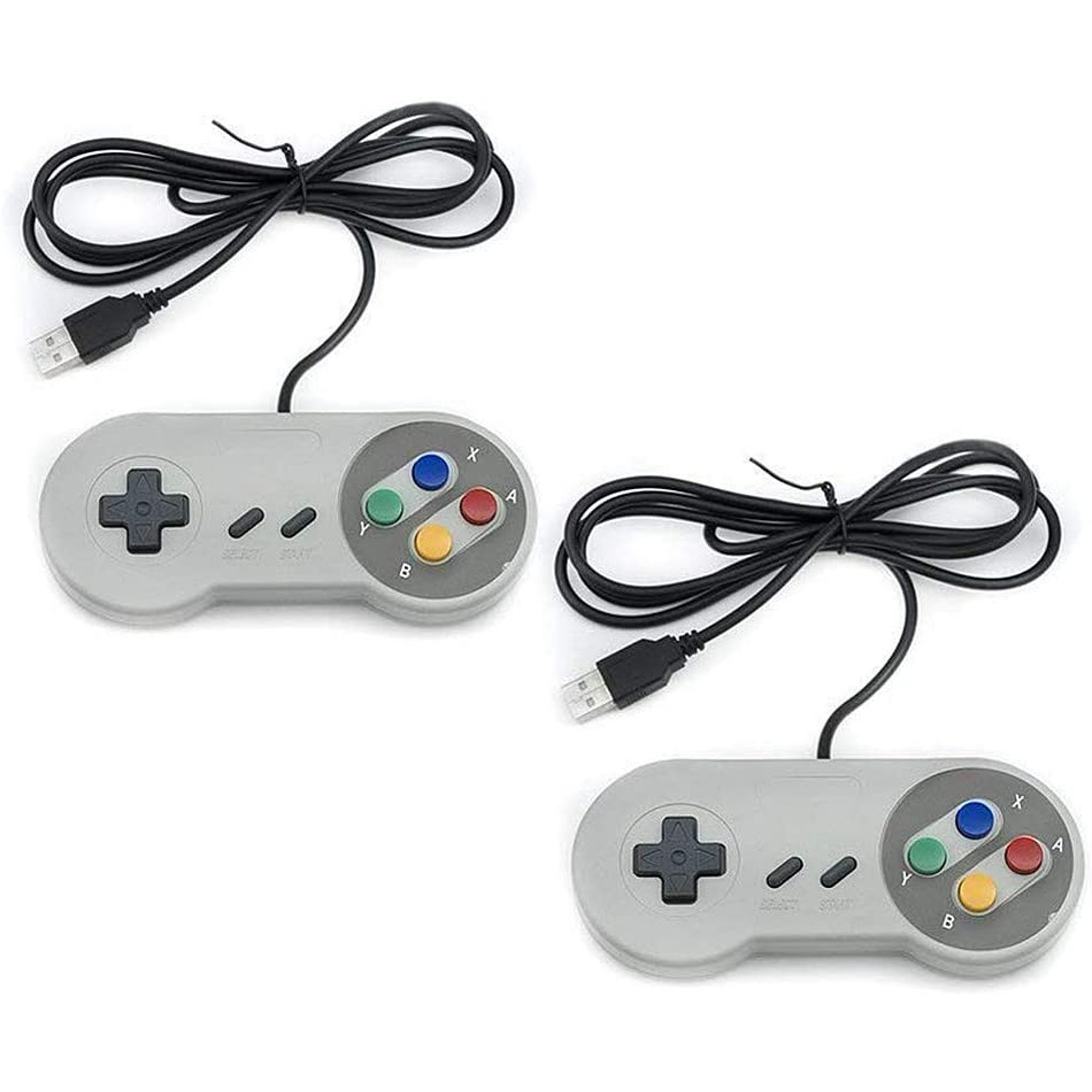 Ydjket Snes Nes Imitation Controller Usb Retro Classic Gamepad Compatible With Gaming Pc Computer Laptop Apple Mac Raspberry Pi Wii U 2 Pack Walmart Canada