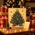 thumbnail image 3 of Christmas Diamond Painting Hanging Ornament Kit, 5D Round Diamond Art Window Wall Hanging with Chain, DIY Christmas Craft for Home Window Tree Decor Gift, 3 of 6