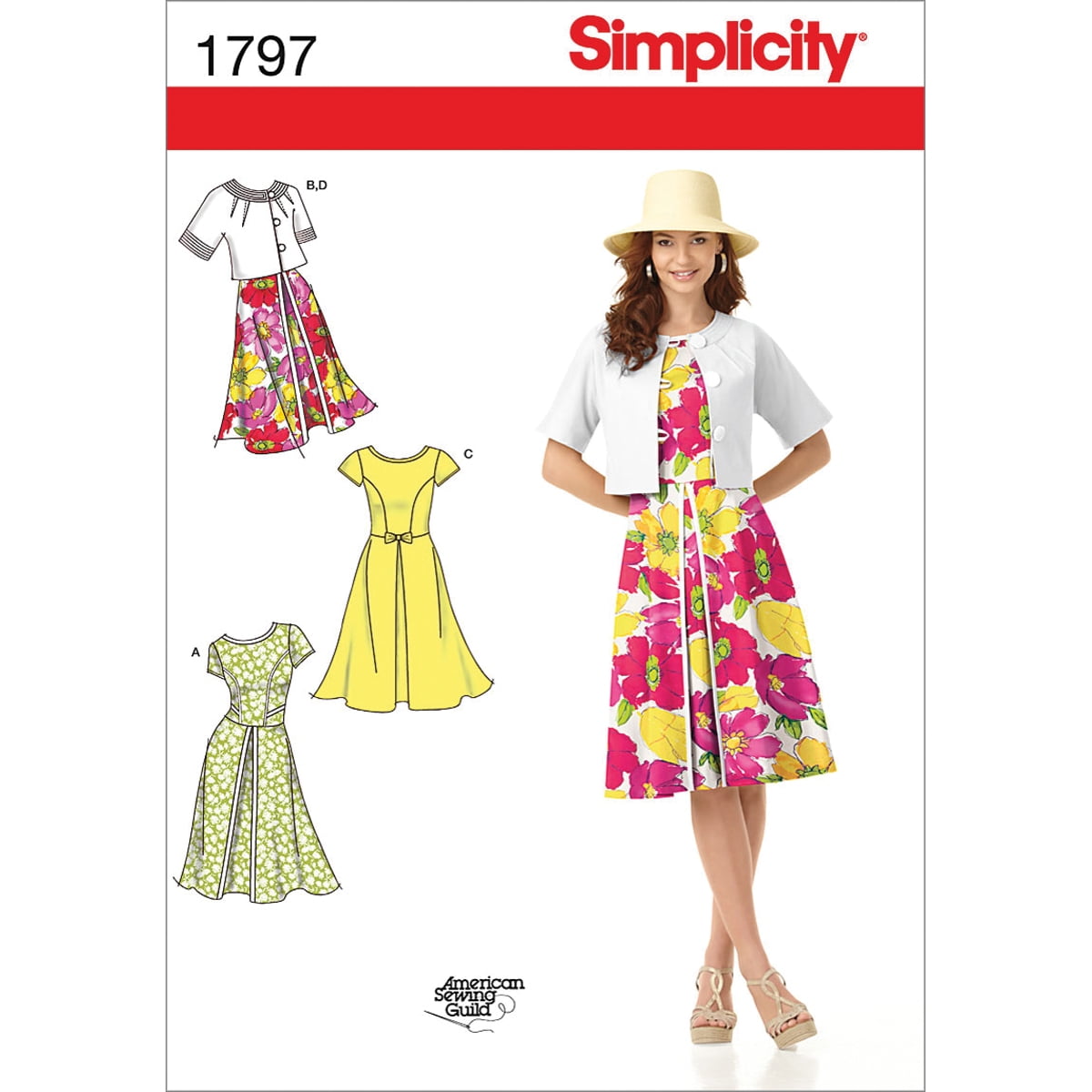 SIMPLICITY MISSES DRESSES-6-8-10-12-14, Pk 1, Simplicity Patterns