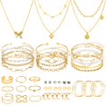 thumbnail image 1 of Set de joyas NEWITIN 49 piezas chapado en oro para mujer, 1 of 7