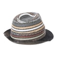 thumbnail image 4 of WITHMOONS Fedora Hat Summer Cool Aztec Pattern Paperstraw Trilby For Men GN61001 (Brown), 4 of 5