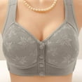 thumbnail image 2 of UngA Seamless Bralettes for Women Front Closure No Underwire Comfort Senior Wireless Snap Closing Bra Grey,40, 2 of 4