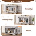 thumbnail image 6 of EastVita 47" Large Dog Crate Furniture,Dog Furniture Crate with 2 Storage Drawers & Removable Divider,Modern Grey Pet Kennel, 6 of 7