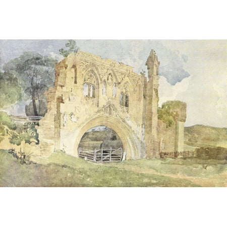 Stores That Sell Paintings Painting in Water-colours 1918 Kirkham Abbey Stretched Canvas - John Sell Cotman (18 x 24) ()