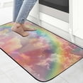 thumbnail image 4 of WERPE Rainbow Clouds Sky 19.68x39.37in Square Floor Mat Indoor Outdoor Burlap Felt Anti-Slip Recycled Rubber for Home Entrance 19.68*47.24 in, 4 of 6