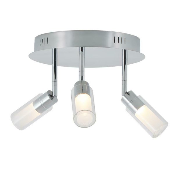 Artika Matrix Sky 10 8 In 3 Light Chrome Led Semi Flush Mount New Open Box Com Light Chrome Led Semi Flush Mount, Lighting Fixture Ceiling Plate Bracket B Q