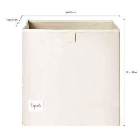 3 Sprouts - Children's Foldable Fabric Storage Cube Box Soft Toy Bin