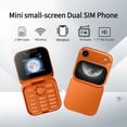 thumbnail image 6 of Xirurus Unlocked Flip Phone i17 Air Dual SIM 2G Mobile Phone with 1.77 inch Display, Large Buttons, 1000mAh Battery, Loud Speaker, Bluetooth, MP3, Orange, 6 of 9