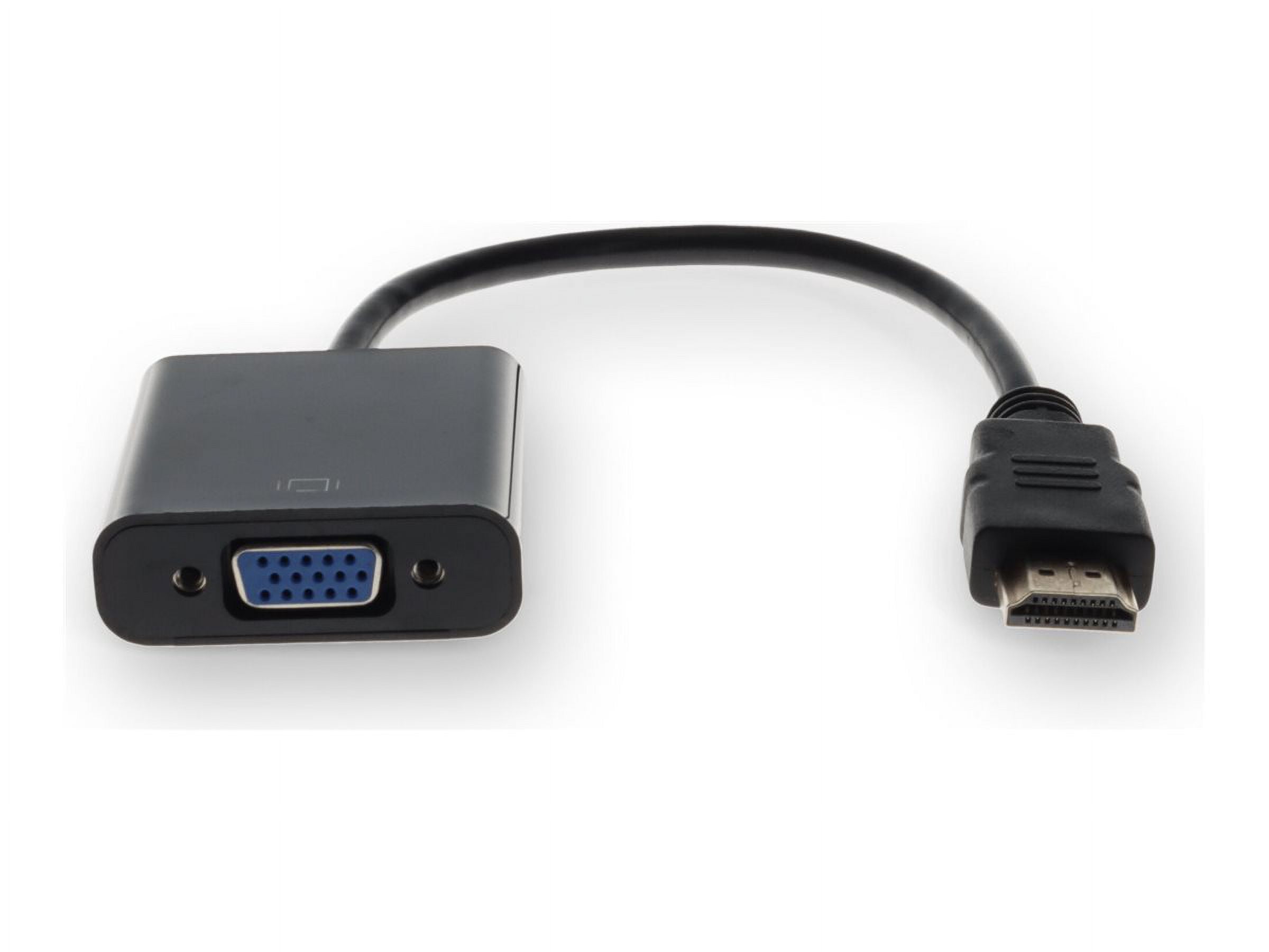 Addon 8in Hdmi To Vga Cable - Video Converter - Hdmi - Vga - Black - For Lenovo Ideapad 3 15, Ideapad Gaming 3 15, Legion 5 15, Thinkcentre Neo 50