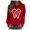 Red, variant on Women's Trendy Pullover Hoodie Letter Print Round Neck Top For Fall & Winter Hoodies Women No Hood Colla Sweatshirt Women Hoodies Men Women Zip up Hoodies Women Zippe Ski Sweatshirt Hot Hoodie Colla