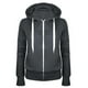 thumbnail image 1 of ICHUANYI Clearance Women‘s Long Sleeve Casual Hooded Slim Zipper Fleece Sweater Coat(Dark Gray, L) ICHUANYI WER2023080909303, 1 of 2