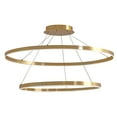 thumbnail image 4 of CIR-3397C-AGB Dainolite Circulo - 97W 2 LED 2-Tier Pendant In Modern Style-1.5 Inches Tall and 32 Inches Wide-Aged Brass Finish, 4 of 4
