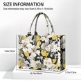 thumbnail image 3 of Large Capacity Tote Bag,Pioneer Flower Floral Print Pattern Handbag Fashion Luxury Tote Bag,15.7"x13"x 5.1" Inches,Laptop Compatible, 3 of 6