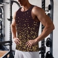 thumbnail image 5 of Logiee Gold sparklin Print Men's Workout Tank Top,Quick Dry Workout Tank Top,Gym Muscle Tee,Fitness Bodybuilding Sleeveless T Shirt-Medium, 5 of 7