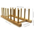 thumbnail image 2 of Bamboo Wooden Dish Rack, Plate Rack Stand Pot Lid Holder, Kitchen Organizer, 2 of 6