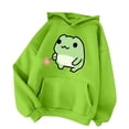 thumbnail image 3 of Women Autumn And Winter Casual Solid Color Drawstring Hoodied Pocket Sweatshirt Cute Printed Hoodie Sweatshirt Women Sweatshirt Women Sweatshirts And Hoodies Long Womens Hoodie Sweatshirt Sweatshirts, 3 of 3