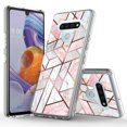 thumbnail image 1 of LG V60 ThinQ Case, KAESAR Hybrid Bling Glitter Sparkle Laser Polygon Marble Graphic Fashion Cute Colorful Skin Cover Shockproof Case for LG V60 ThinQ, 1 of 5
