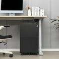 thumbnail image 2 of DEALTOPS Modern File Cabinet with 1 Lock and 2 Drawers for Legal/Letter A4 Size, Rolling Steel Storage Cabinet for Home and Office - Black, 2 of 8