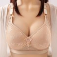 thumbnail image 4 of LAST CLANCE SALE! 4 Pack Push Up Bras for Women Plus Size Floral Lace Bra Comfort Strap Full Coverage Bra, 44BC/100BC, 4 of 11
