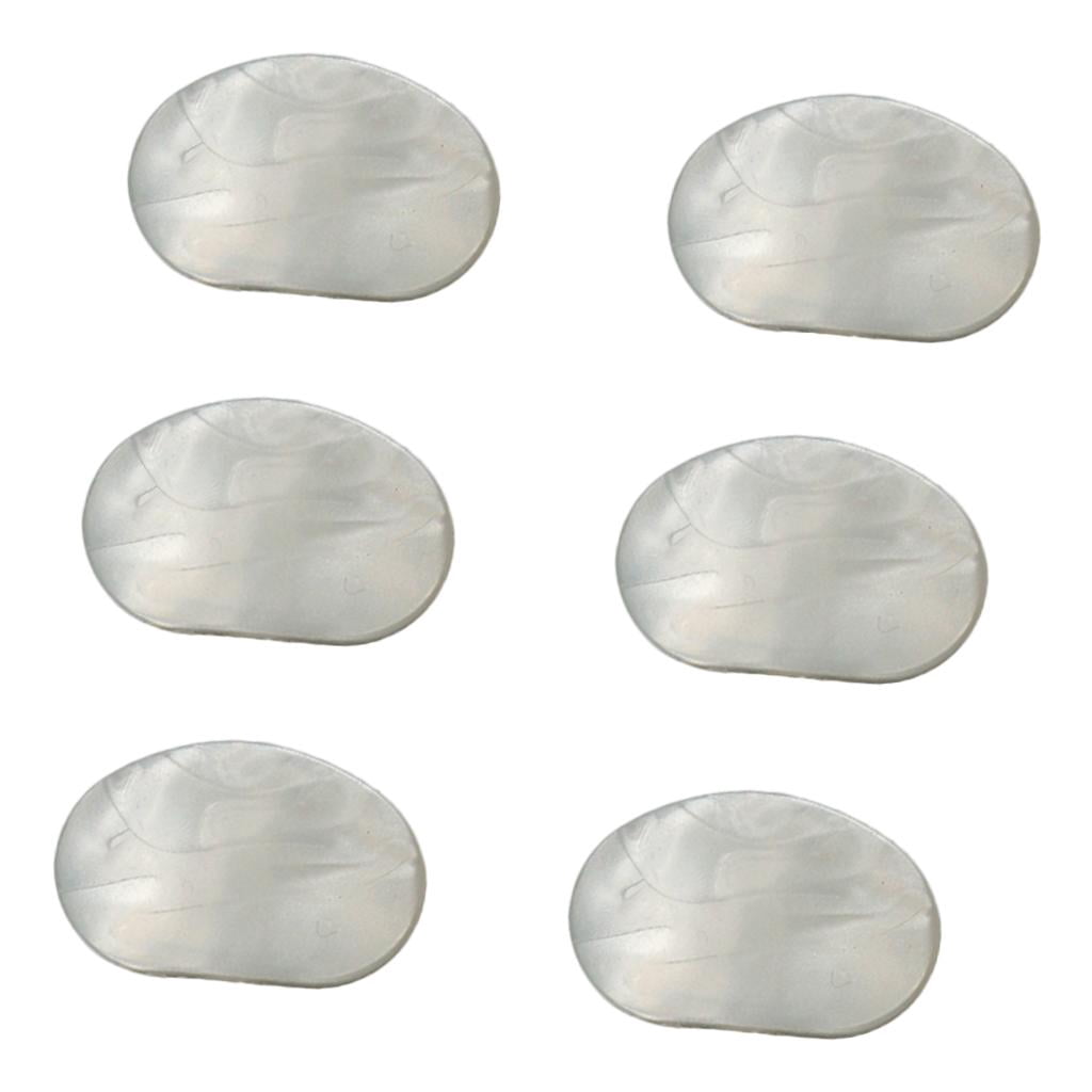 Rushawy 6x6pcs Guitar Tuning Pegs Machine Heads Replacement Pearl Knobs White