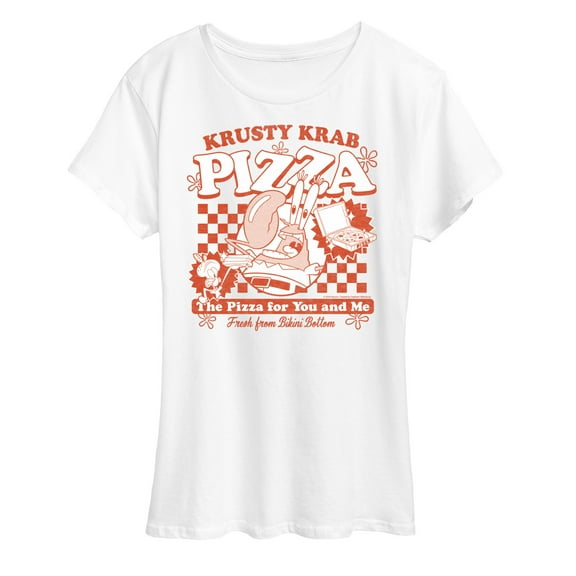 Spongebob Squarepants - Krusty Krab Pizza  - Women's Short Sleeve Graphic T-Shirt