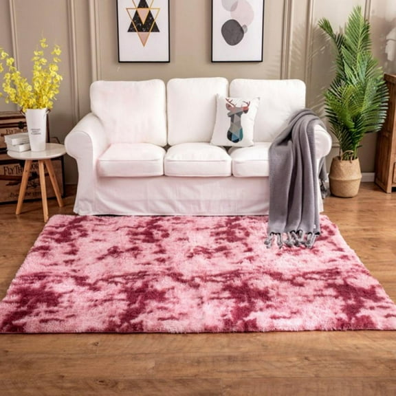 Fuzzy Abstract Area Rugs for Bedroom Living Room Fluffy Shag Fur Rug for Kids Nursery Dorm Room Cozy Furry Rugs Plush Throw Rug Shaggy Decorative Accent Rug for Indoor Home Floor Carpet
