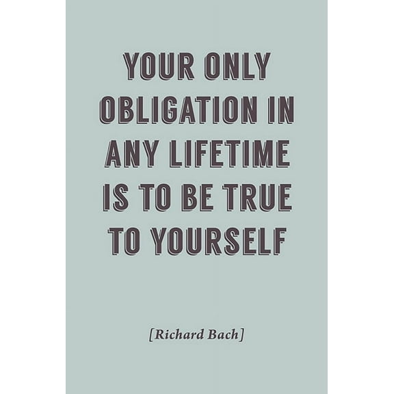 Your Only Obligation In Any Lifetime, motivational poster