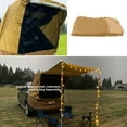 thumbnail image 5 of Portable Camping Car Trunk Tent SUV Awning Shelter Rear Sunshade Canopy Brown, 5 of 7
