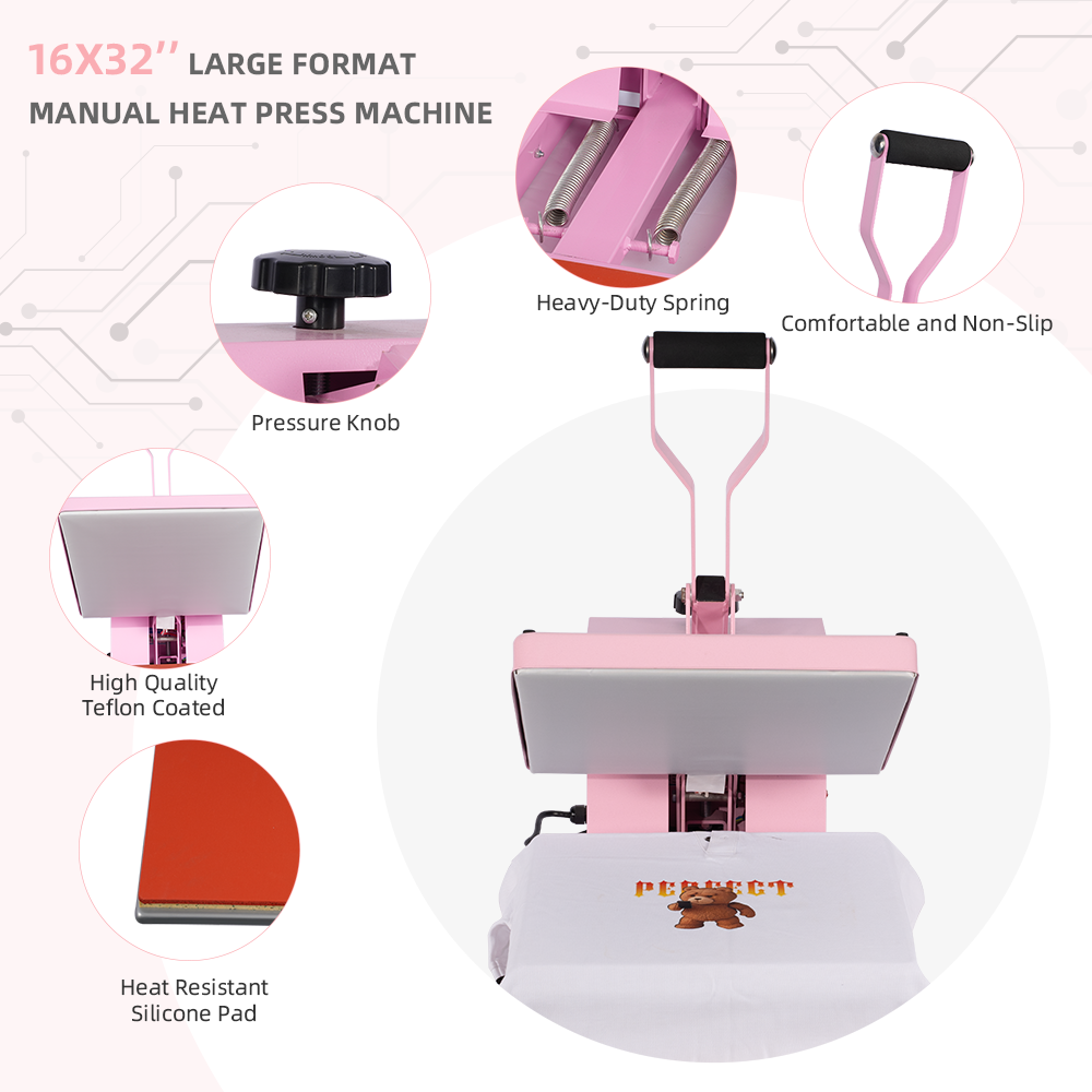 Heat Press Machine 15x15 Manual Heat Press Machine With Slide-out base,Heat Transfer Machine