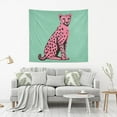 thumbnail image 2 of Yayeee Tapestry Wall Hanging for Bedroom 60" x 40" Living Room Home Wall Art Decor, Pink Cheetah, 2 of 7