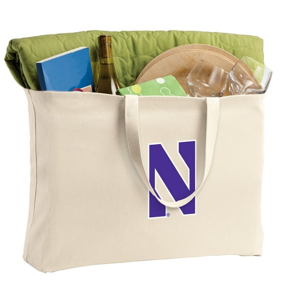 Northwestern Tote Bag Large Northwestern University Shopping Bag